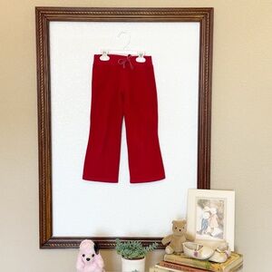 Old Navy EUC 2007 Girls Red Fleece Sweatpants/Joggers Size 4T